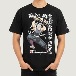 Champion Demon Slayer Tengen Uzui‎ Graphic T-Shirt Black Medium